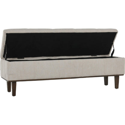 Louise Tufted Storage Bench by Kosas Home. Made from rubber wood, polyester in a modern style.
