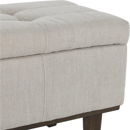 Louise Tufted Storage Bench by Kosas Home. Made from rubber wood, polyester in a modern style.