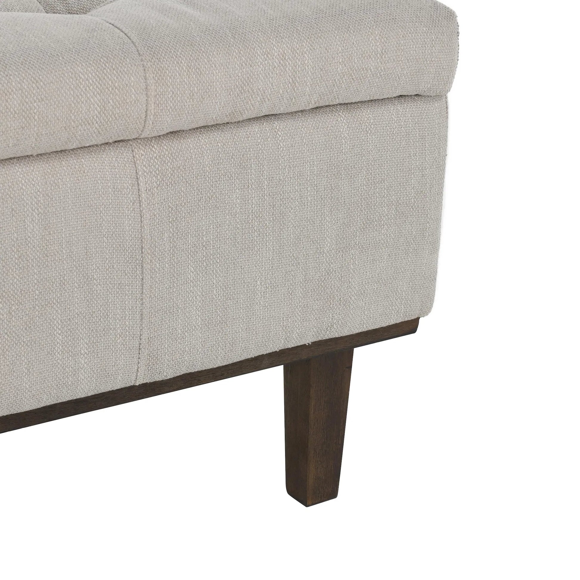 Louise Tufted Storage Bench by Kosas Home. Made from rubber wood, polyester in a modern style.