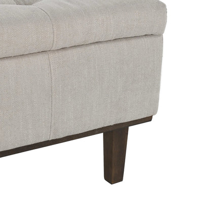 Louise Tufted Storage Bench by Kosas Home. Made from rubber wood, polyester in a modern style.