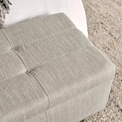 Louise Tufted Storage Bench by Kosas Home. Made from rubber wood, polyester in a modern style.