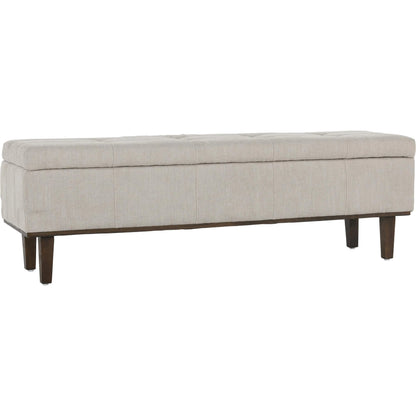 Louise Tufted Storage Bench by Kosas Home. Made from rubber wood, polyester in a modern style.