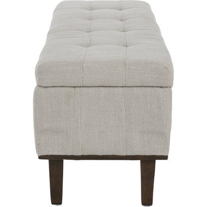Louise Tufted Storage Bench by Kosas Home. Made from rubber wood, polyester in a modern style.