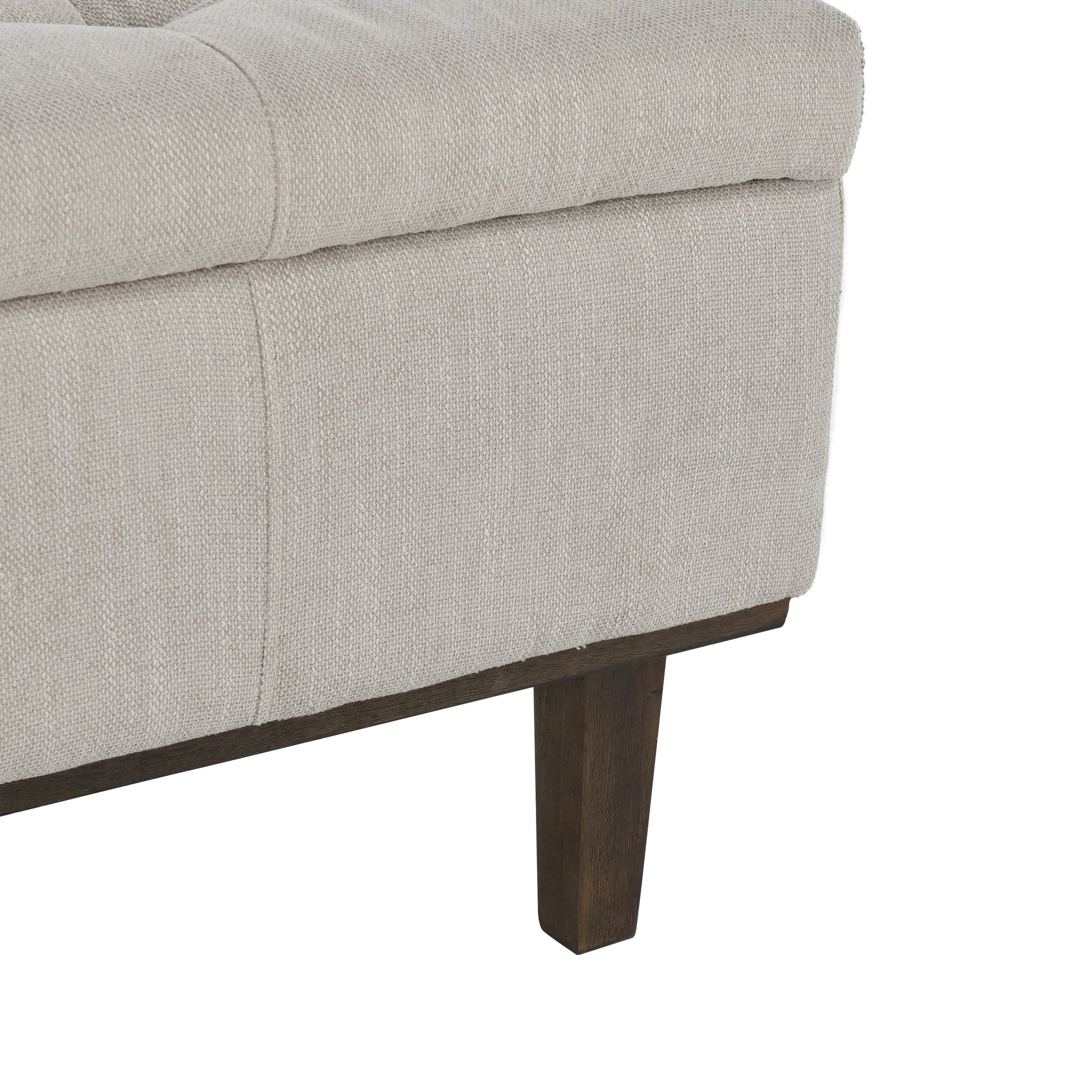 Louise Tufted Storage Bench by Kosas Home. Made from rubber wood, polyester in a modern style.