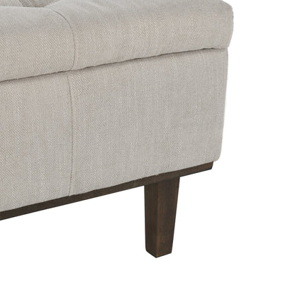 Louise Tufted Storage Bench by Kosas Home. Made from rubber wood, polyester in a modern style.