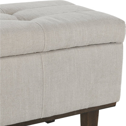 Louise Tufted Storage Bench by Kosas Home. Made from rubber wood, polyester in a modern style.