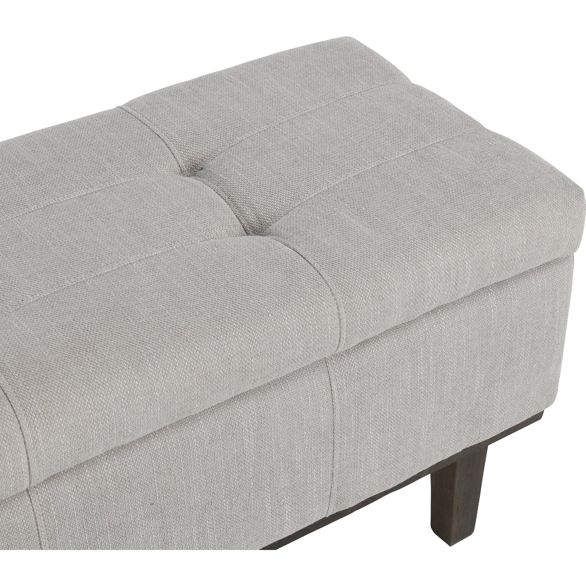 Louise Tufted Storage Bench by Kosas Home. Made from rubber wood, polyester in a modern style.