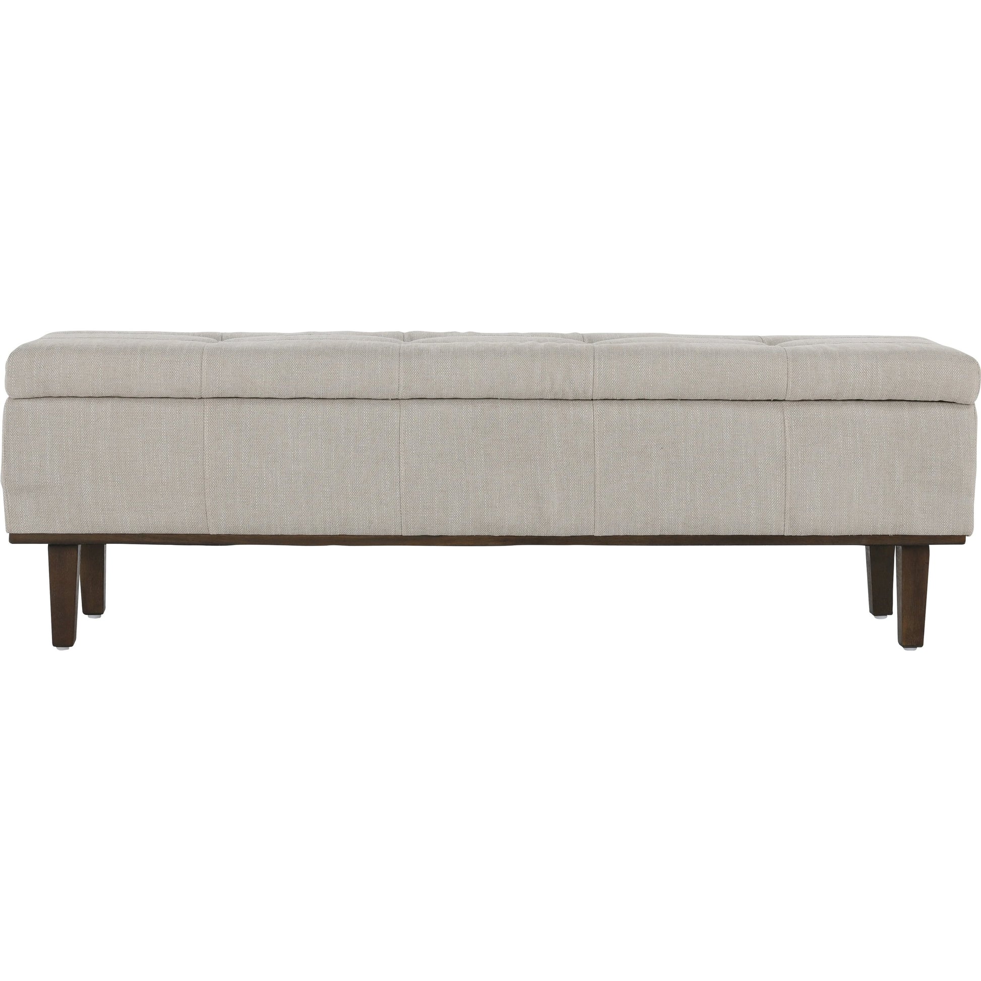 Louise Tufted Storage Bench by Kosas Home. Made from rubber wood, polyester in a modern style.