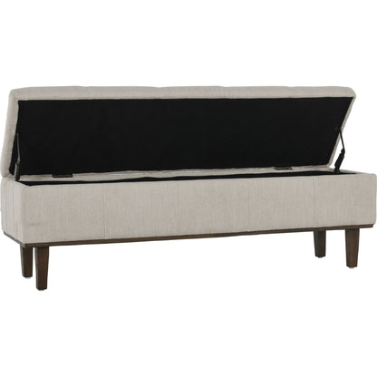 Louise Tufted Storage Bench by Kosas Home. Made from rubber wood, polyester in a modern style.