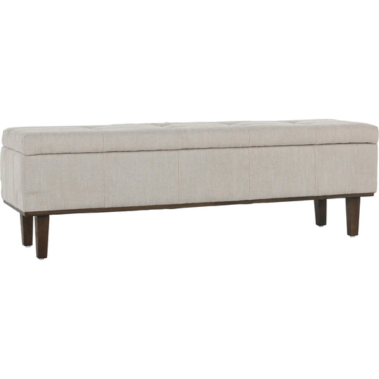 Louise Tufted Storage Bench by Kosas Home. Made from rubber wood, polyester in a modern style.