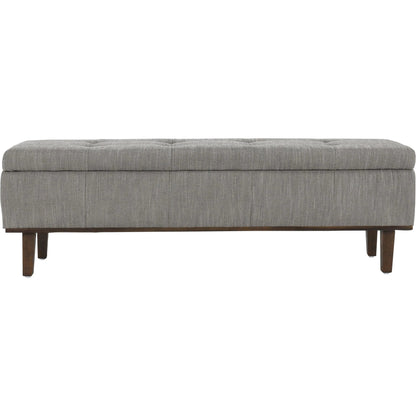 Louise Tufted Storage Bench by Kosas Home. Made from rubber wood, polyester in a modern style.