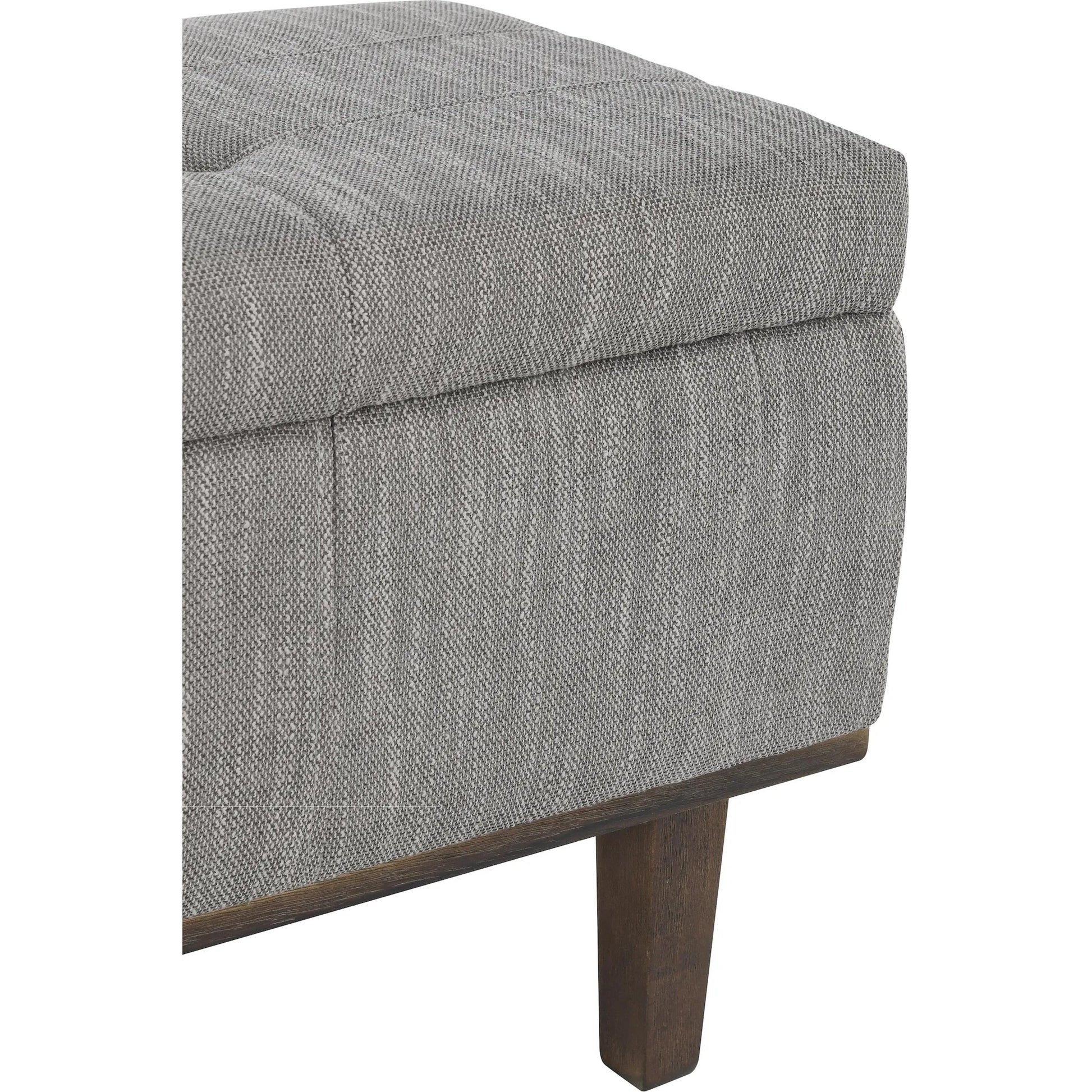Louise Tufted Storage Bench by Kosas Home. Made from rubber wood, polyester in a modern style.