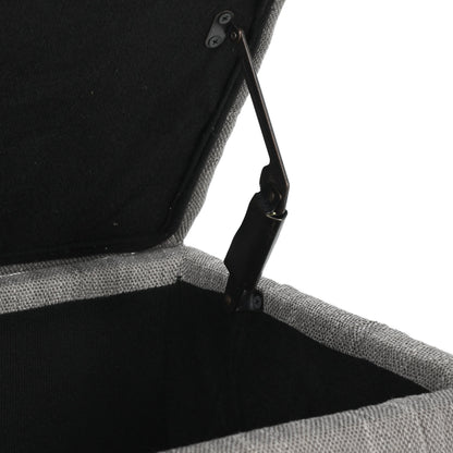 Louise Tufted Storage Bench by Kosas Home. Made from rubber wood, polyester in a modern style.