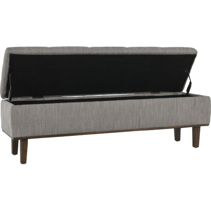 Louise Tufted Storage Bench by Kosas Home. Made from rubber wood, polyester in a modern style.
