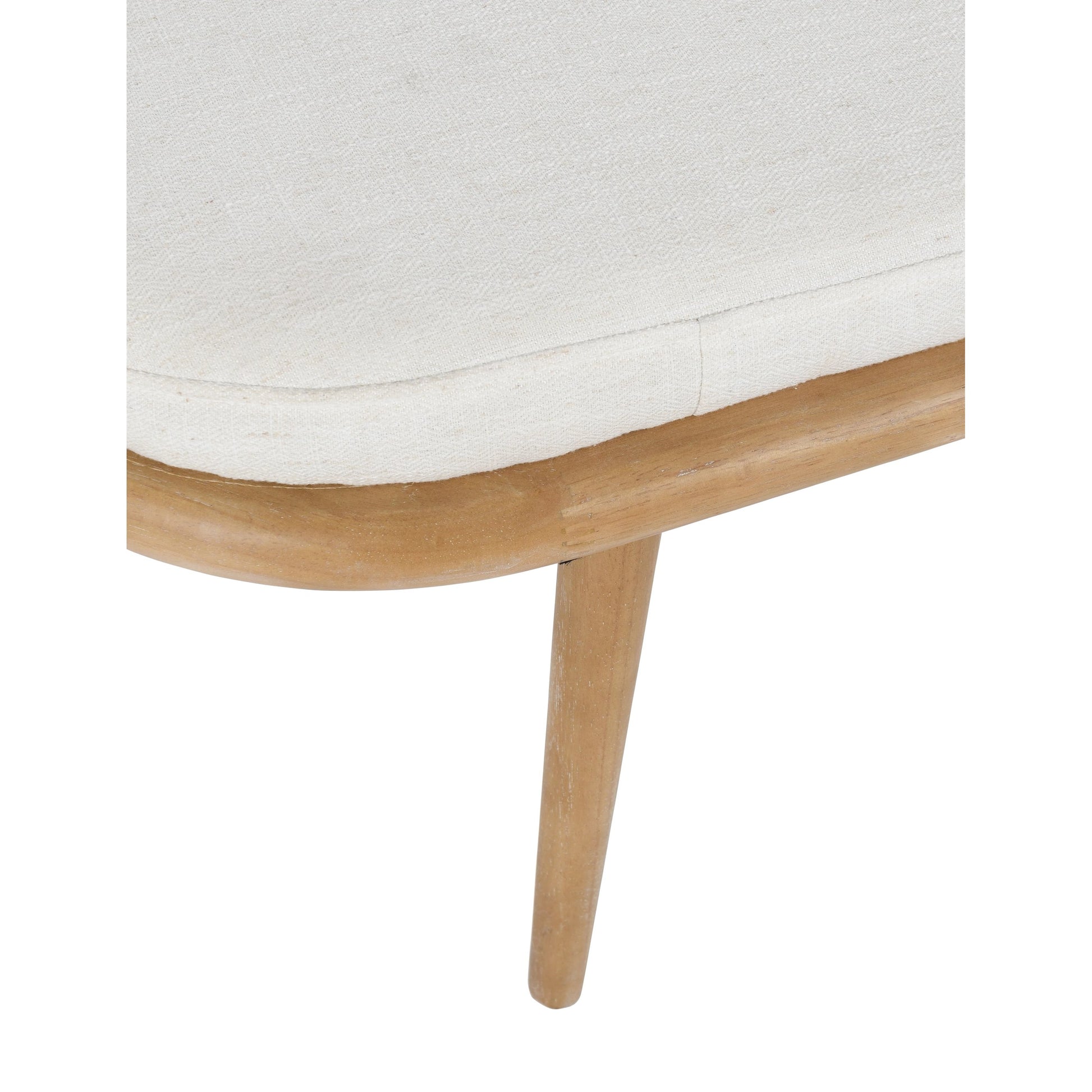 Echo Bench Beige by Kosas Home in beige, natural brown. Made from 100% polyester fabric, rubberwood in a modern style.