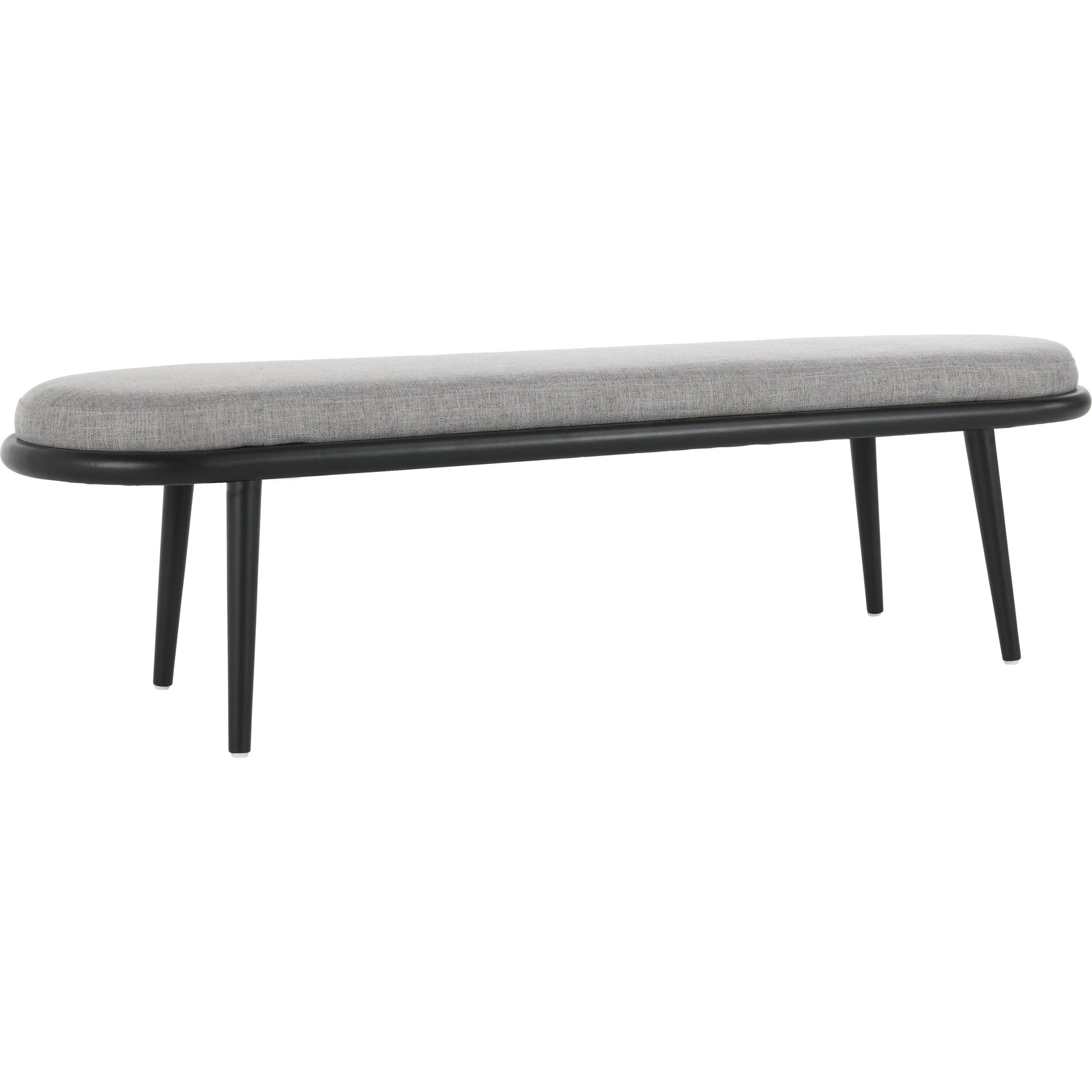 Echo Bench Beige by Kosas Home in beige, natural brown. Made from 100% polyester fabric, rubberwood in a modern style.