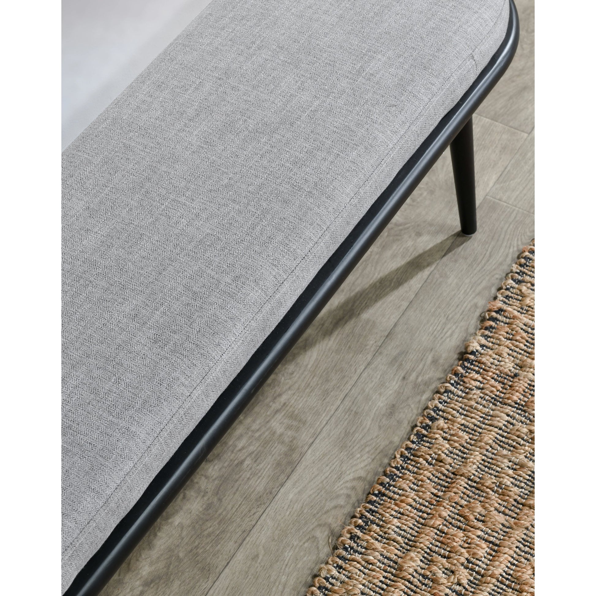 Echo Bench Beige by Kosas Home in beige, natural brown. Made from 100% polyester fabric, rubberwood in a modern style.