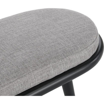 Echo Bench Beige by Kosas Home in beige, natural brown. Made from 100% polyester fabric, rubberwood in a modern style.