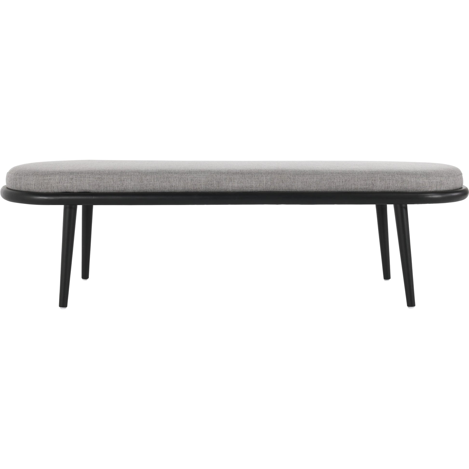 Echo Bench Beige by Kosas Home in beige, natural brown. Made from 100% polyester fabric, rubberwood in a modern style.