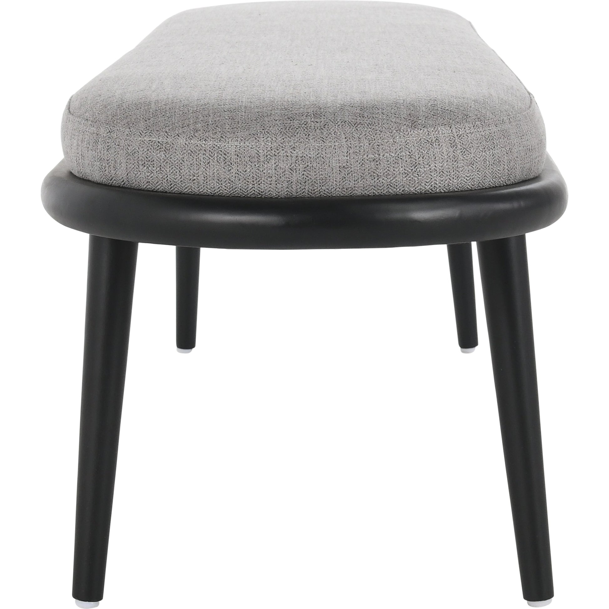 Echo Bench Beige by Kosas Home in beige, natural brown. Made from 100% polyester fabric, rubberwood in a modern style.