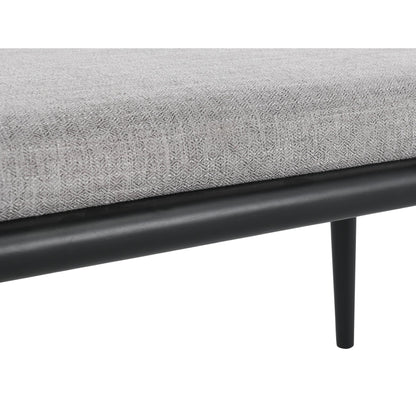 Echo Bench Beige by Kosas Home in beige, natural brown. Made from 100% polyester fabric, rubberwood in a modern style.