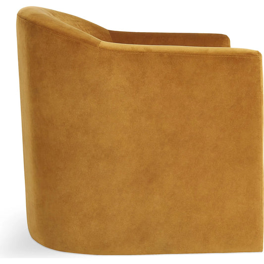 Brennan Club Chair by Kosas Home in brown, bronze. Made from 100% polyester in a transitional style.