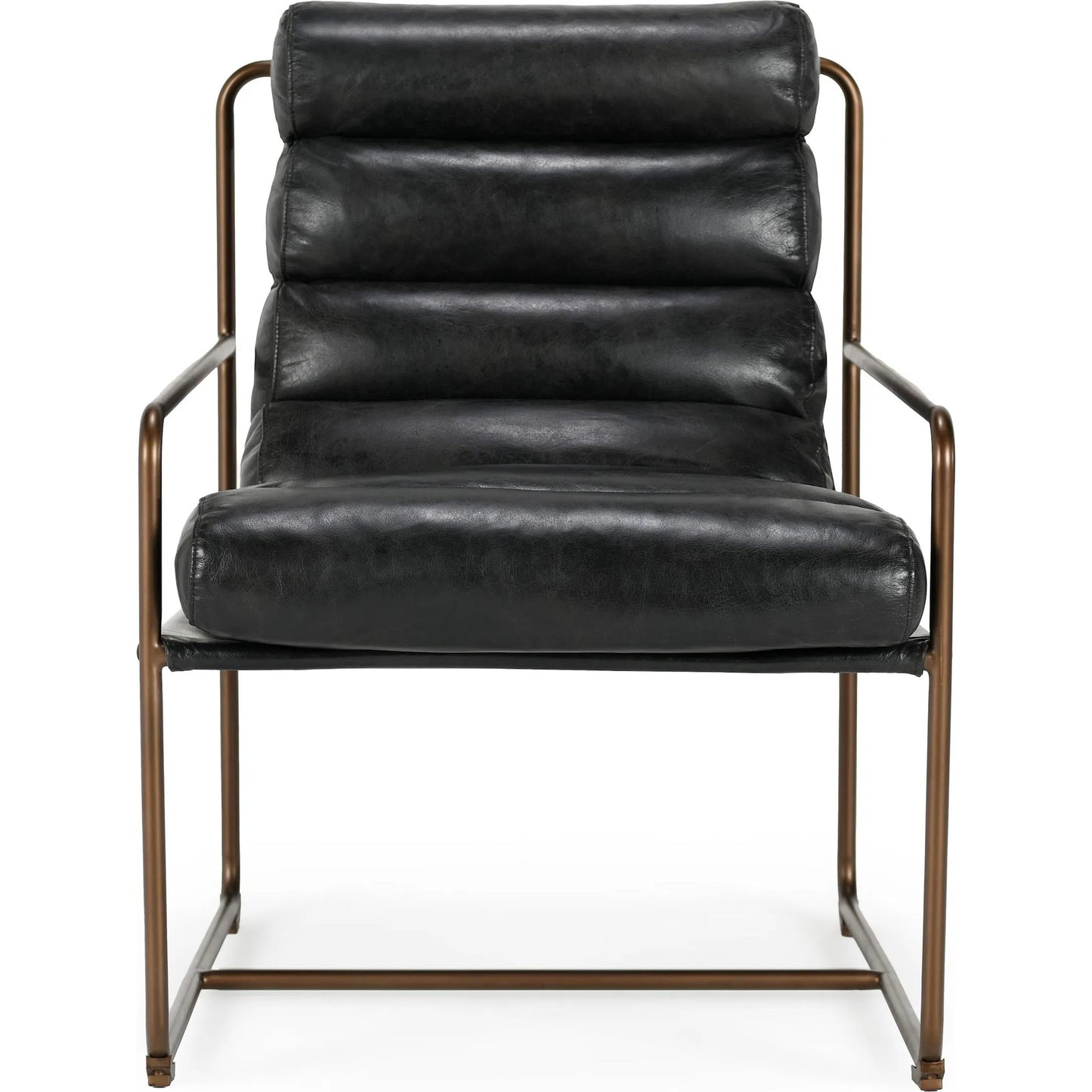 004 SI-2238900 | Additional Silo | Argo Top Grain Leather Black Accent Chair by Classic Home in black. Made from top grain leather, iron in a modern style.