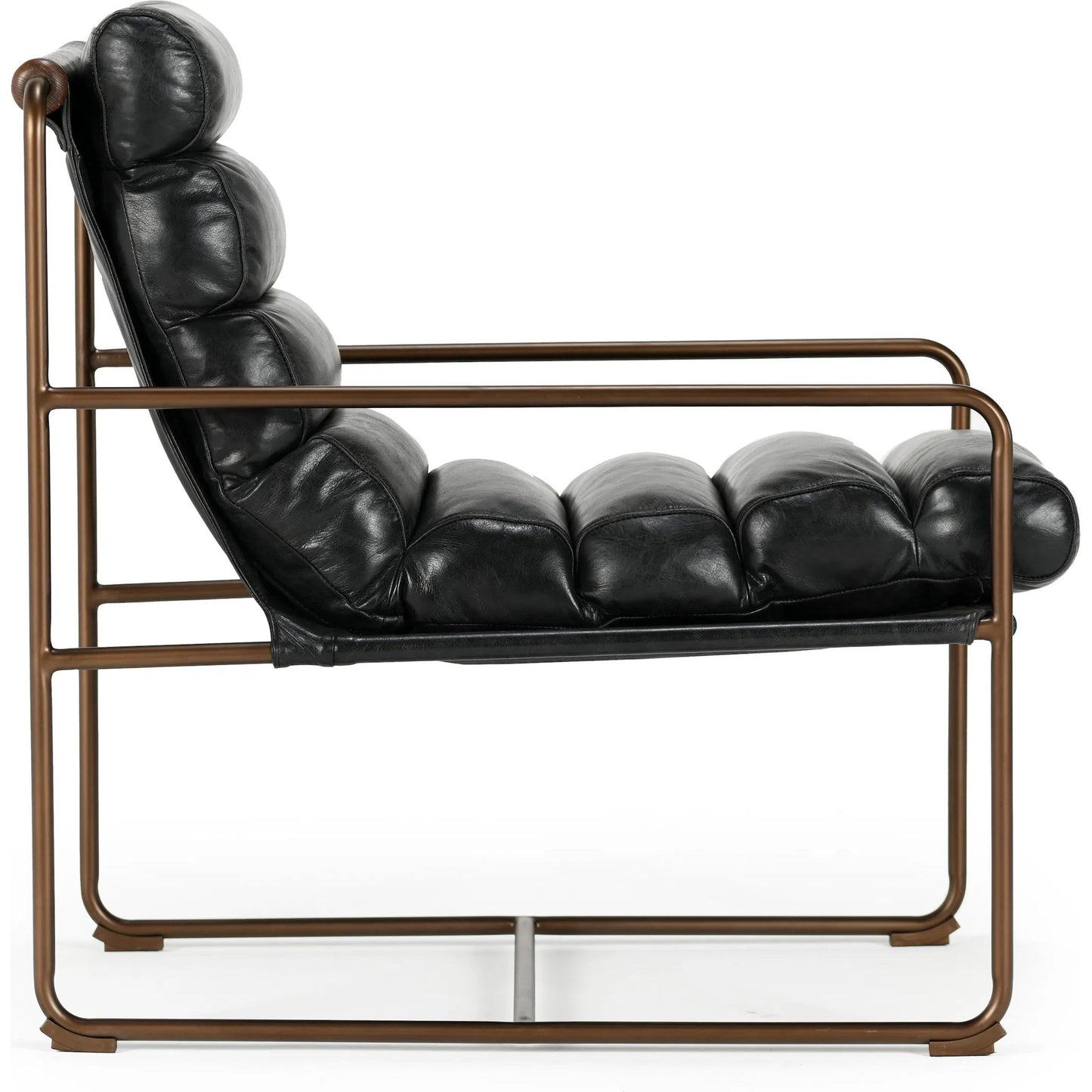 003 SI-2238900 | Additional Silo | Argo Top Grain Leather Black Accent Chair by Classic Home in black. Made from top grain leather, iron in a modern style.