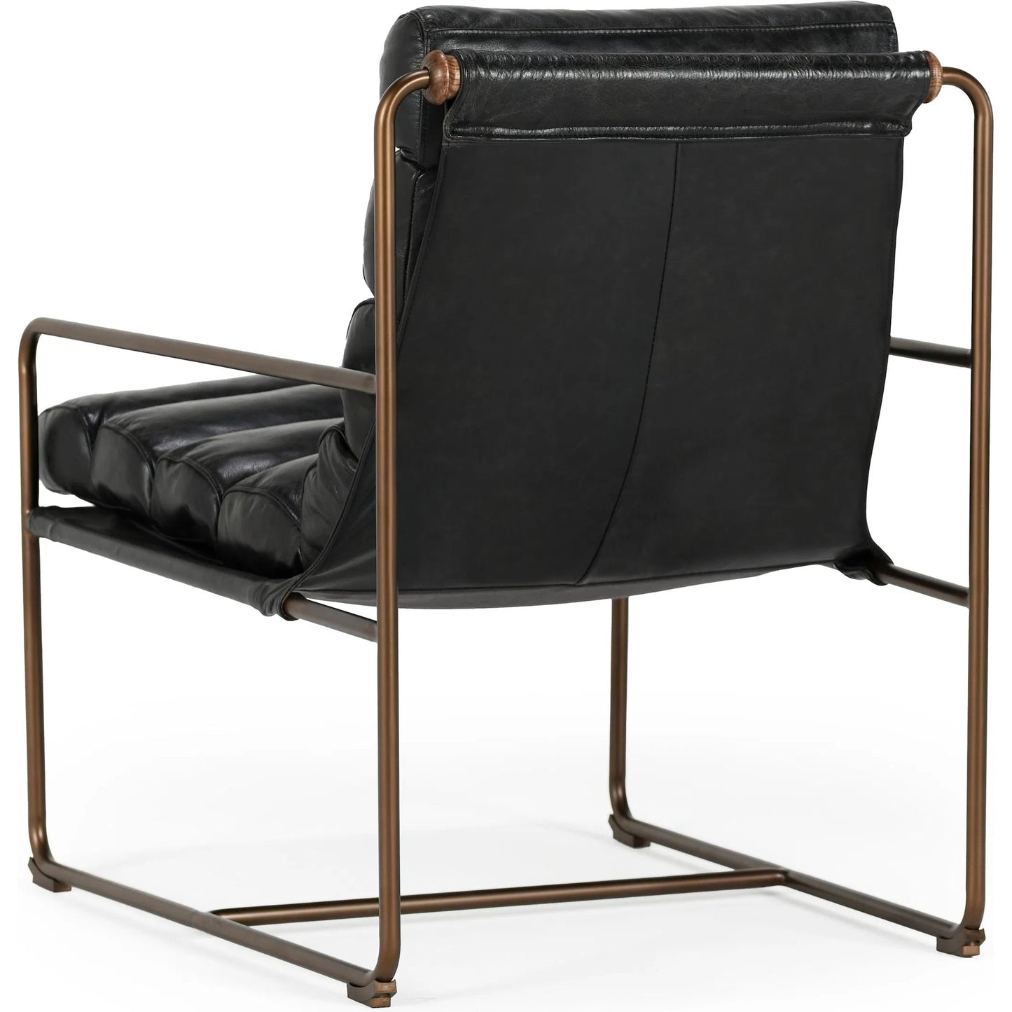 002 SI-2238900 | Additional Silo | Argo Top Grain Leather Black Accent Chair by Classic Home in black. Made from top grain leather, iron in a modern style.