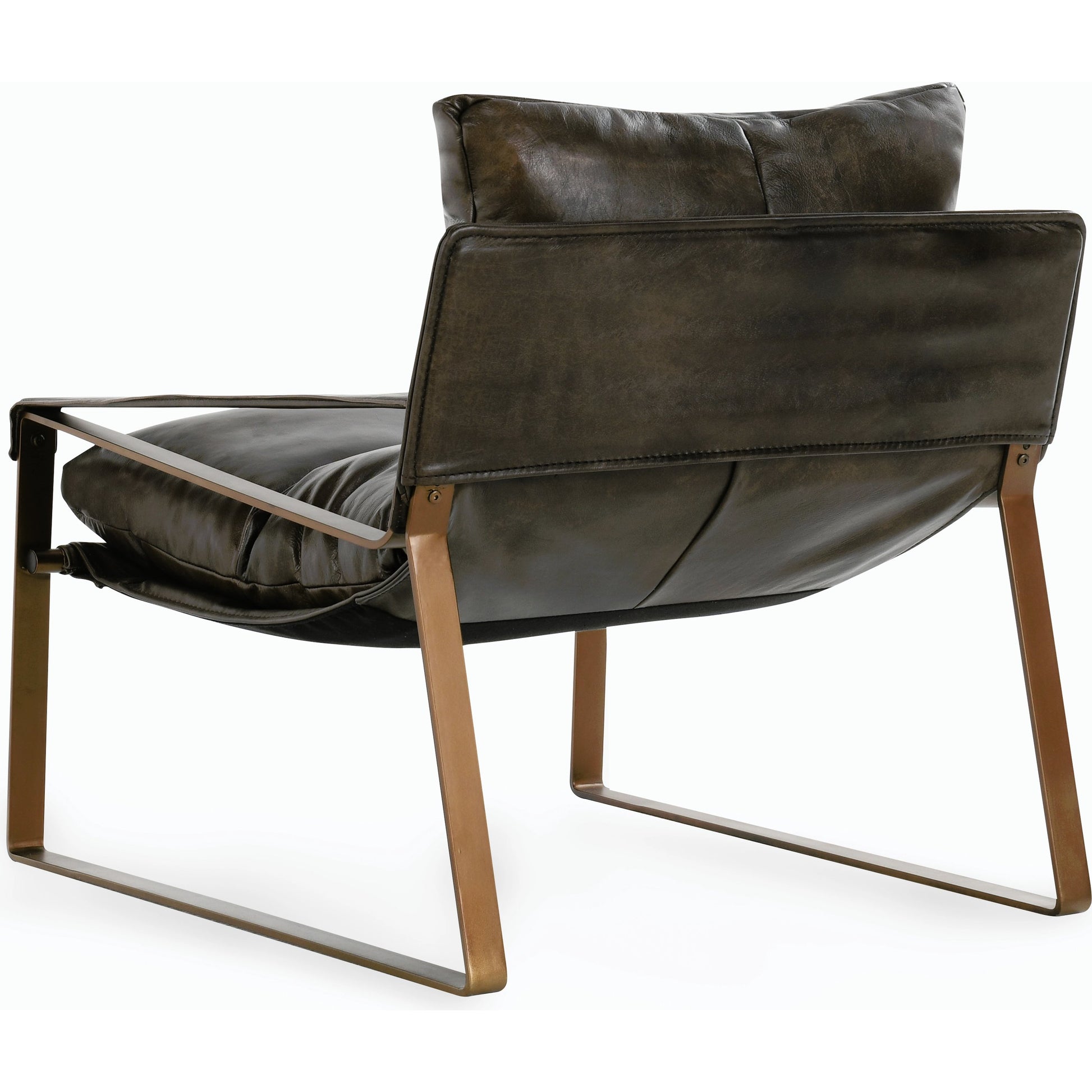 Morgan Accent Chair Blue by Classic Home. Made from top grain leather, iron in a transitional style.