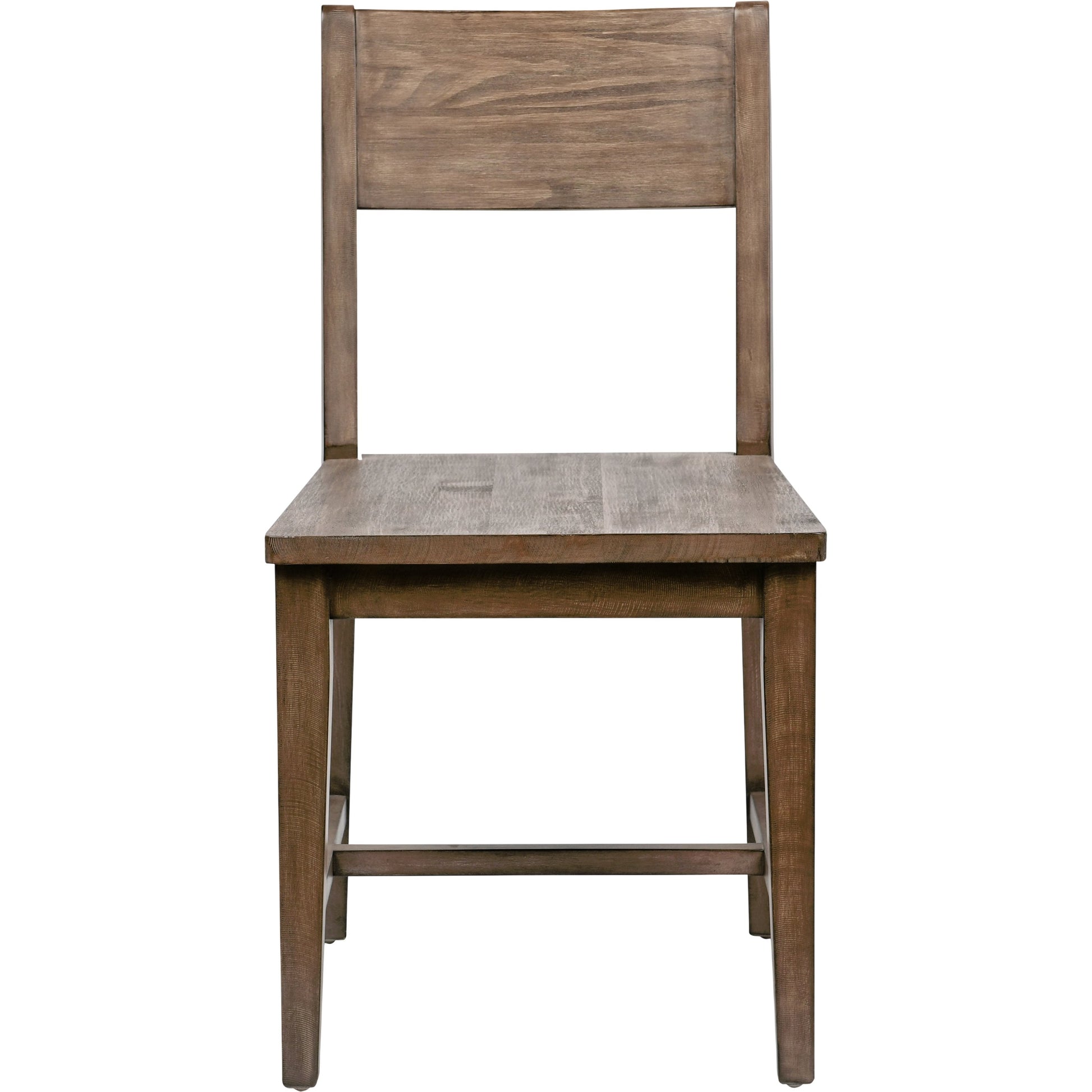 Ollie Dining Chair by Kosas Home in brown. Made from reclaimed pine in a modern style.