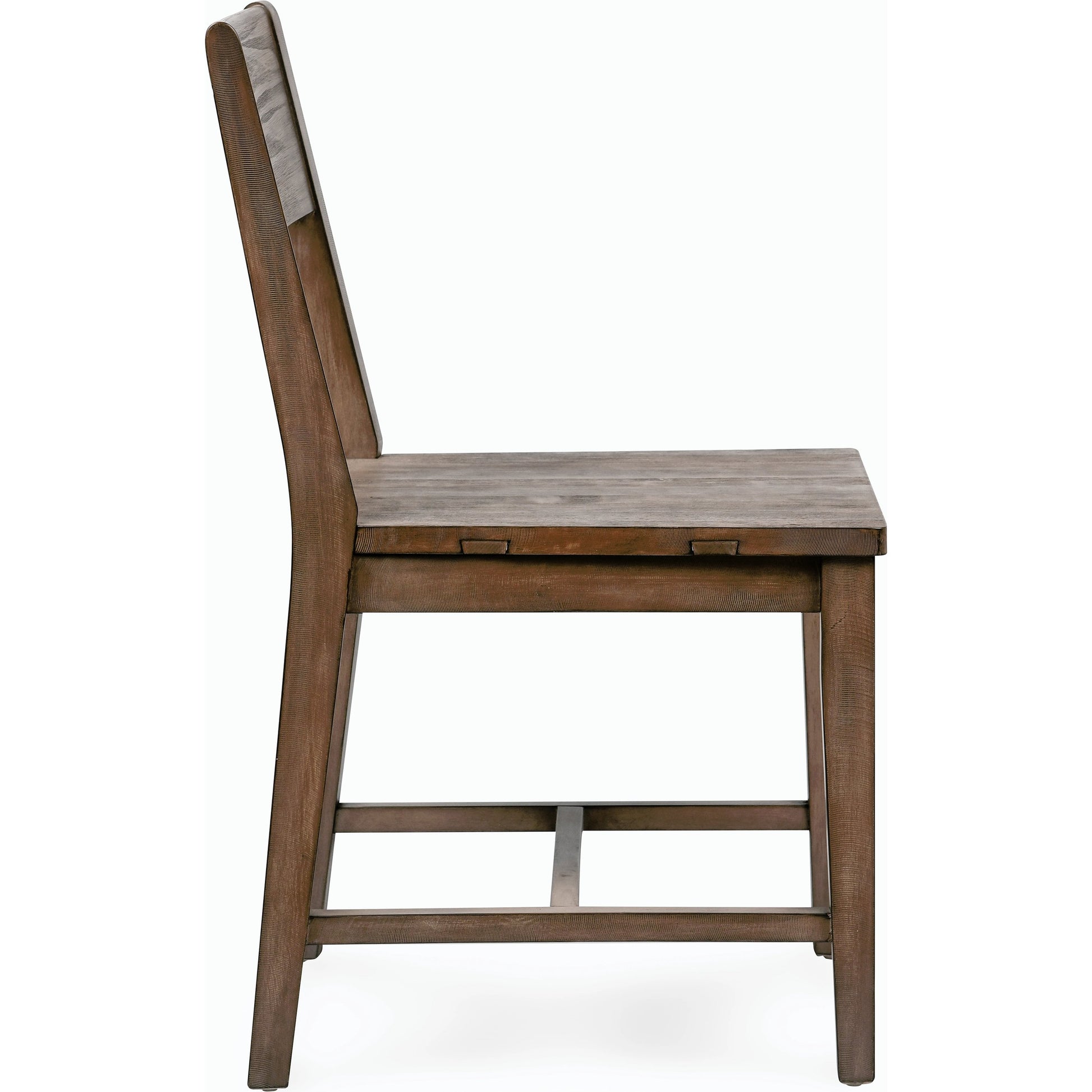 Ollie Dining Chair by Kosas Home in brown. Made from reclaimed pine in a modern style.