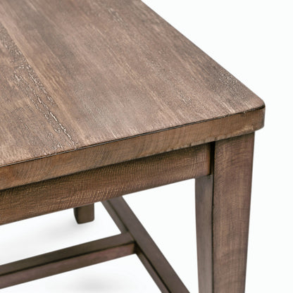 Ollie Dining Chair by Kosas Home in brown. Made from reclaimed pine in a modern style.