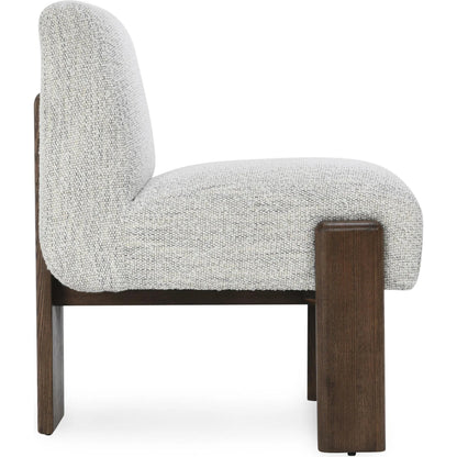 Chelsea Upholstered Fabric Dining Chair by Classic Home in ivory. Made from 100% polyester, ash wood in a transitional style.