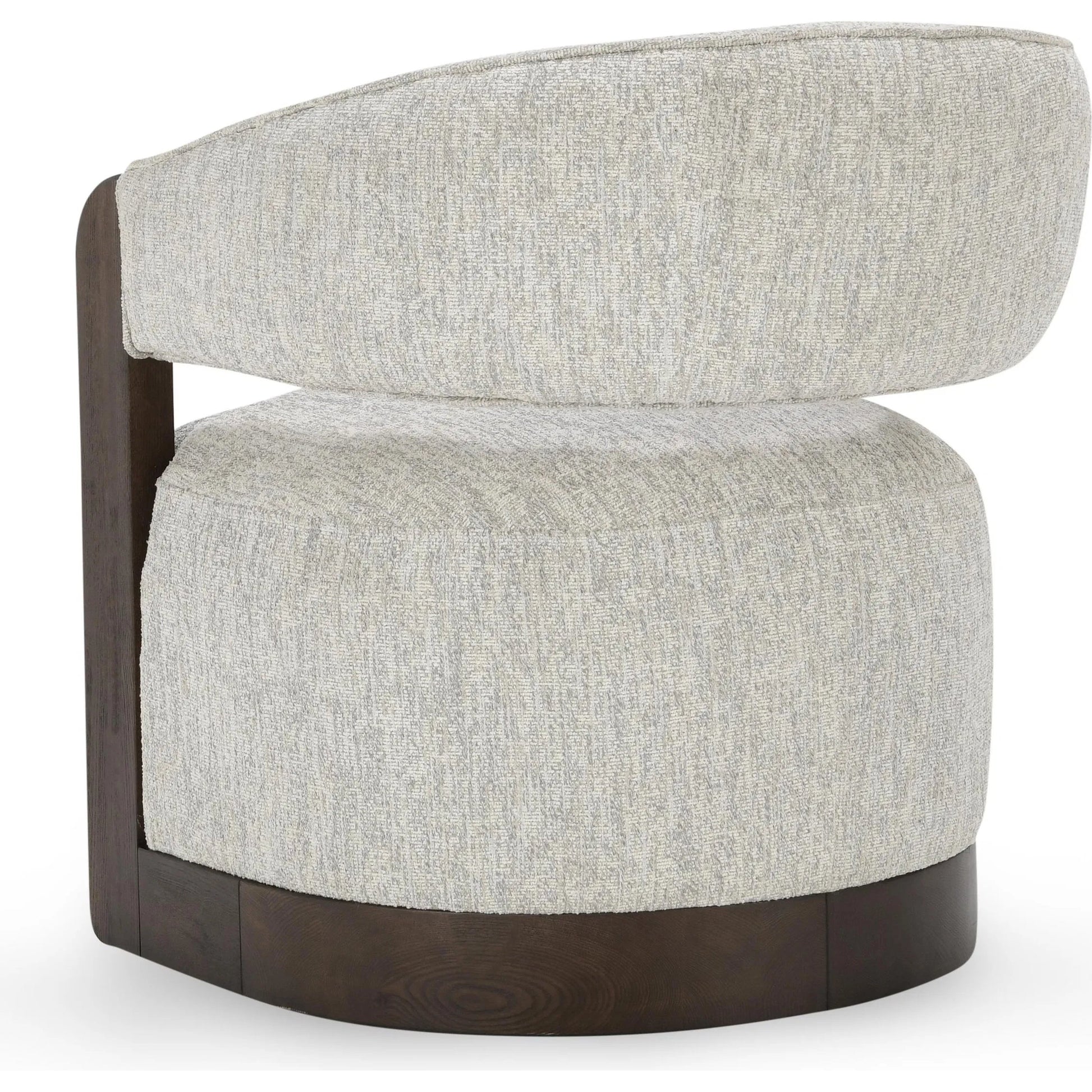James Light Gray Swivel Accent Chair by Classic Home in light gray. Made from 100% polyester, ash wood in a transitional style.