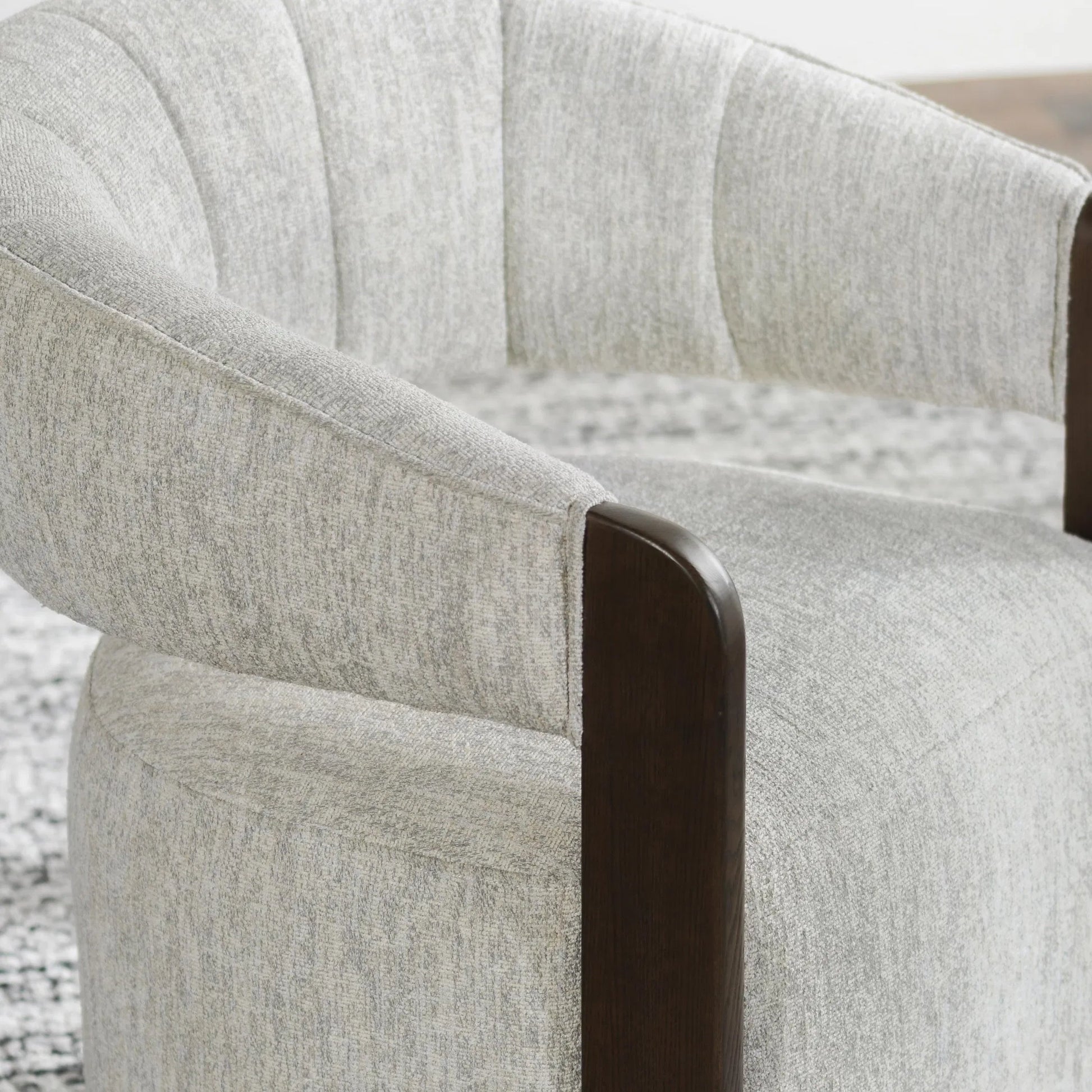 James Light Gray Swivel Accent Chair by Classic Home in light gray. Made from 100% polyester, ash wood in a transitional style.