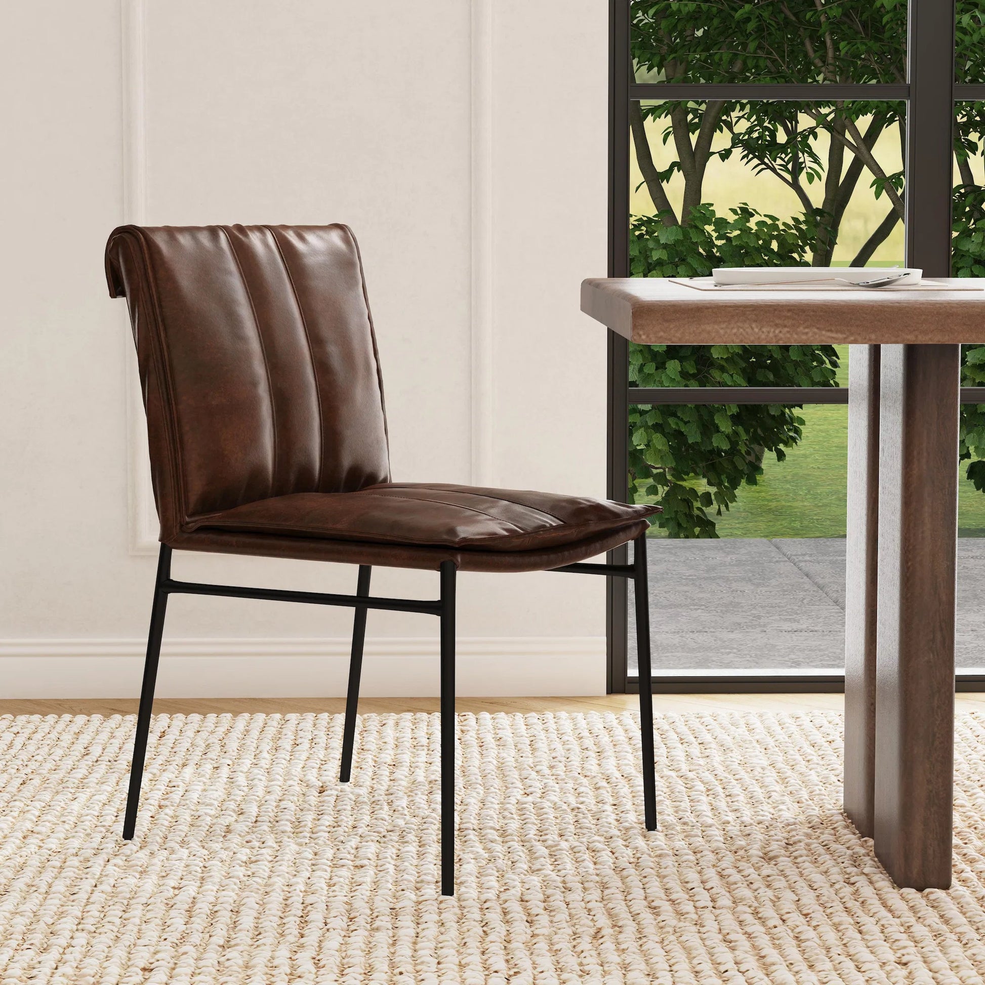 Mayer Genuine Leather Dining Chair (Set of 2) by Classic Home. Made from unique in a modern style.