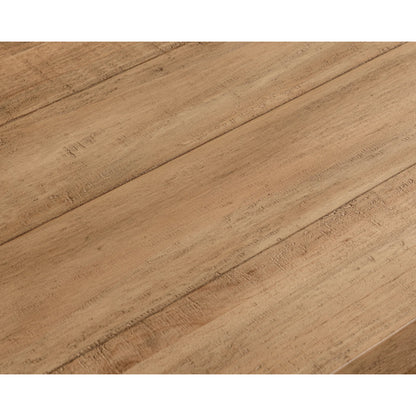 Allegra Reclaimed Pine Wood Bench by Kosas Home in natural. Made from reclaimed pine in a unique style.