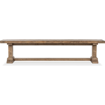 Dita Reclaimed Pine Wood Bench by Kosas Home in natural. Made from reclaimed pine in a transitional style.