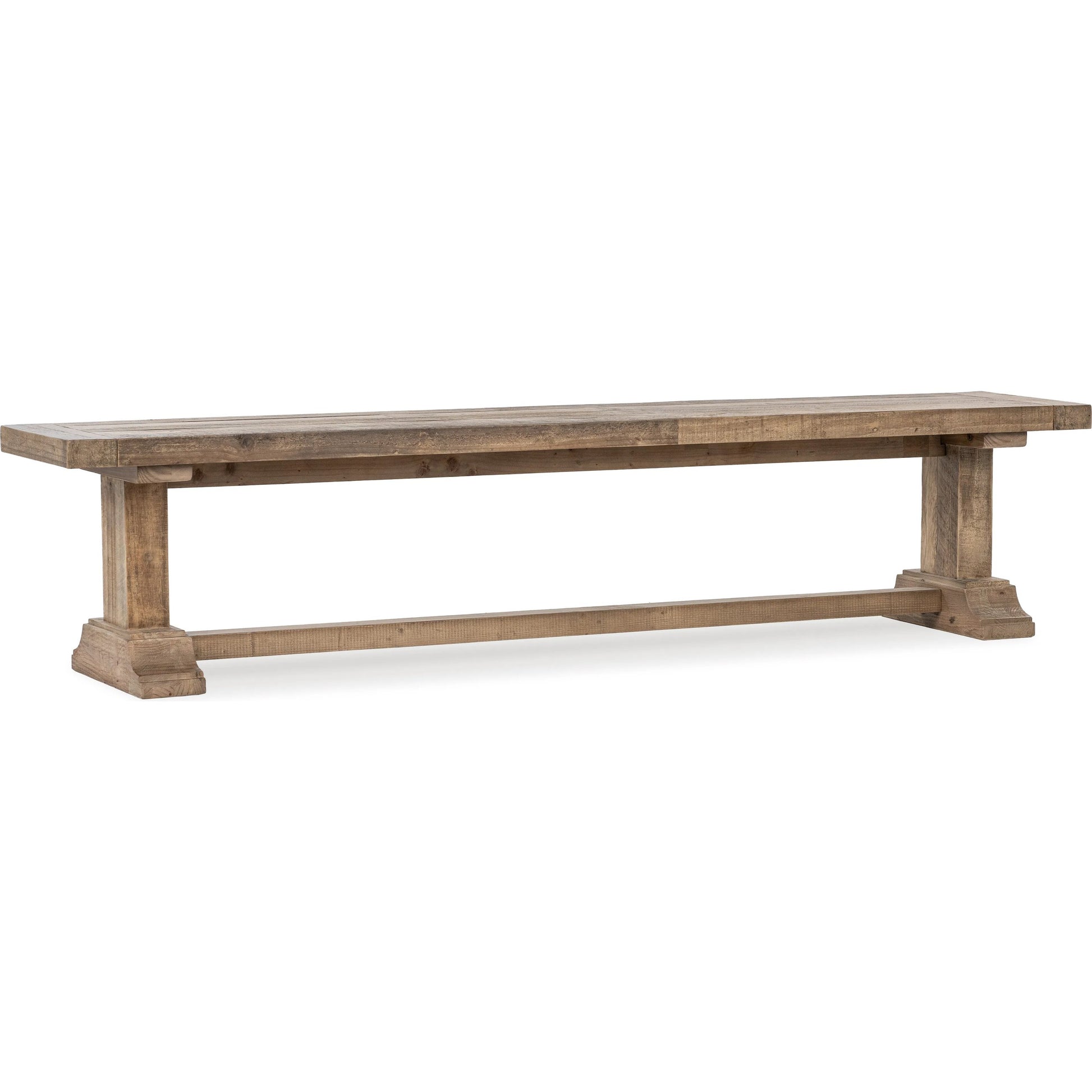 Dita Reclaimed Pine Wood Bench by Kosas Home in natural. Made from reclaimed pine in a transitional style.