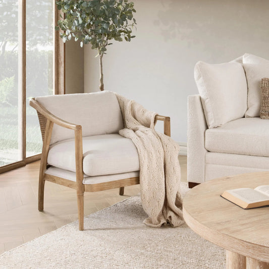 Cody Fabric Accent Side Chair by Classic Home. Made from 100% polyester, rubberwood, cane in a unique style.