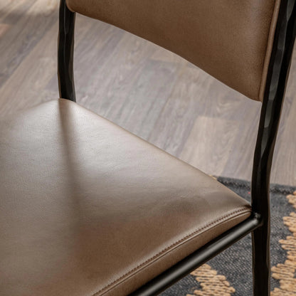 Kayne Leather Counter Stool by Classic Home. Made from top grain leather in a traditional style.