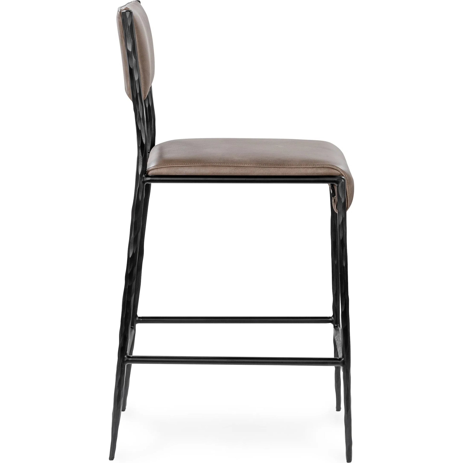 Kayne Leather Counter Stool by Classic Home. Made from top grain leather in a traditional style.