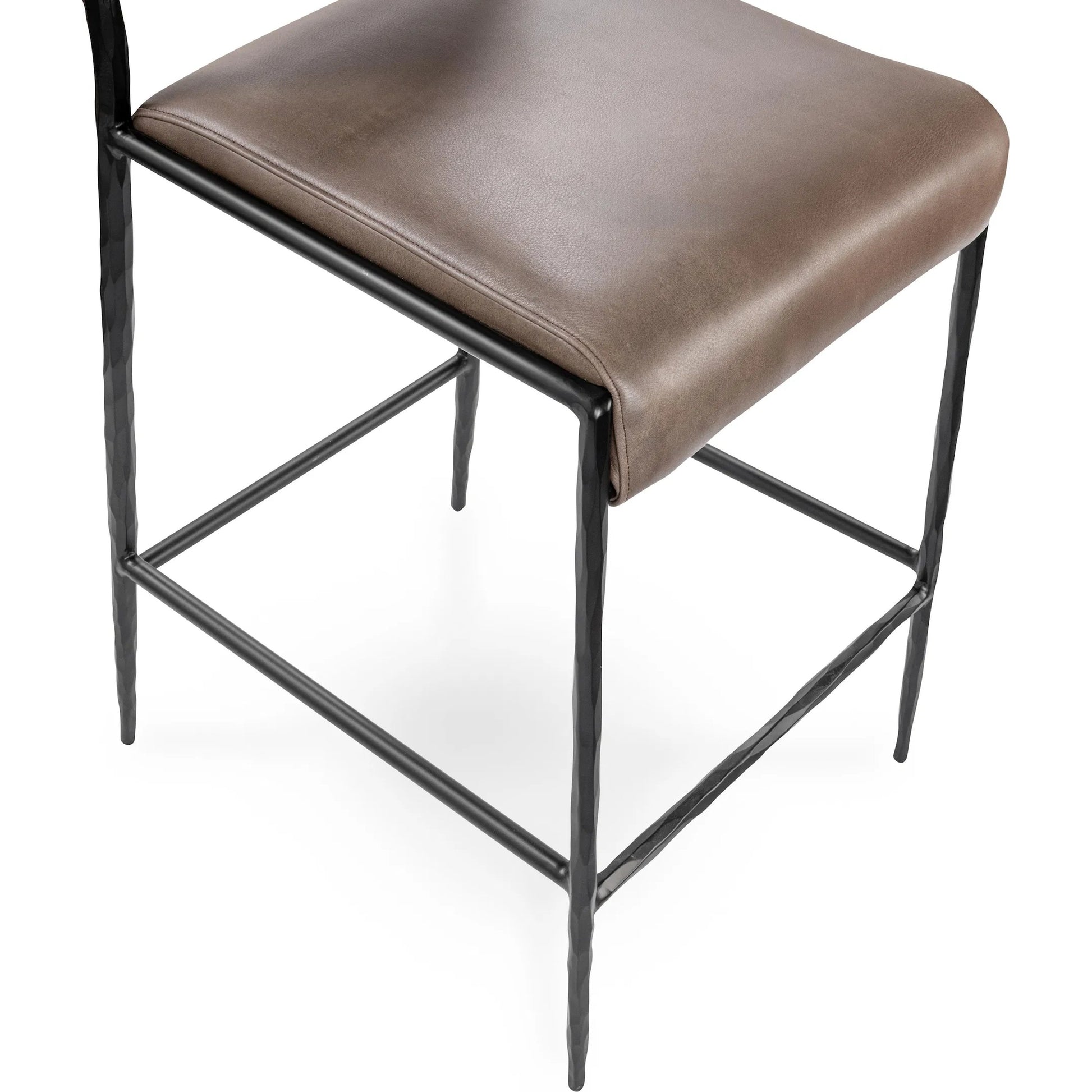 Kayne Leather Counter Stool by Classic Home. Made from top grain leather in a traditional style.