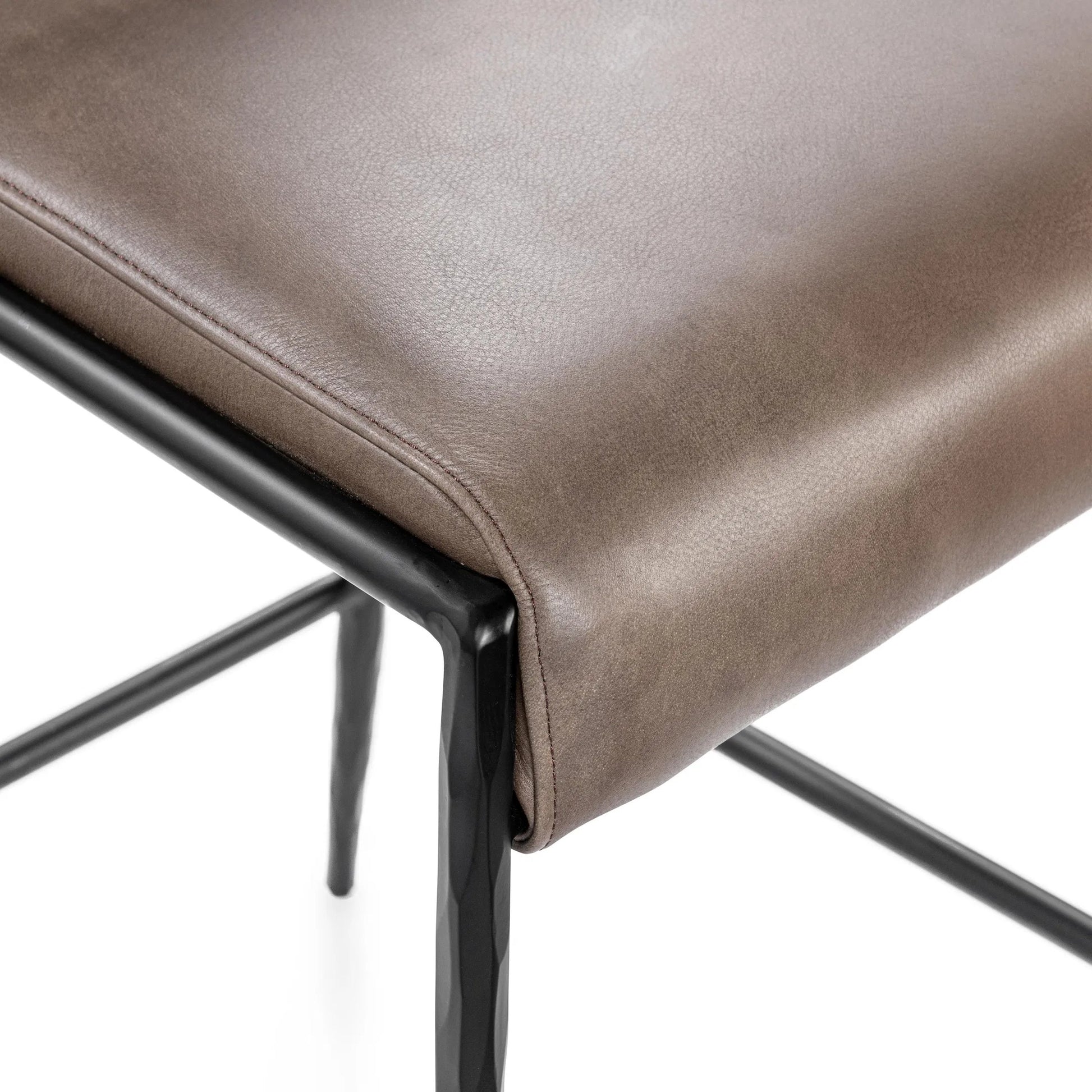 Kayne Leather Counter Stool by Classic Home. Made from top grain leather in a traditional style.