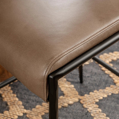 Kayne Leather Counter Stool by Classic Home. Made from top grain leather in a traditional style.