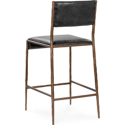 Kayne Leather Counter Stool by Classic Home. Made from top grain leather in a traditional style.
