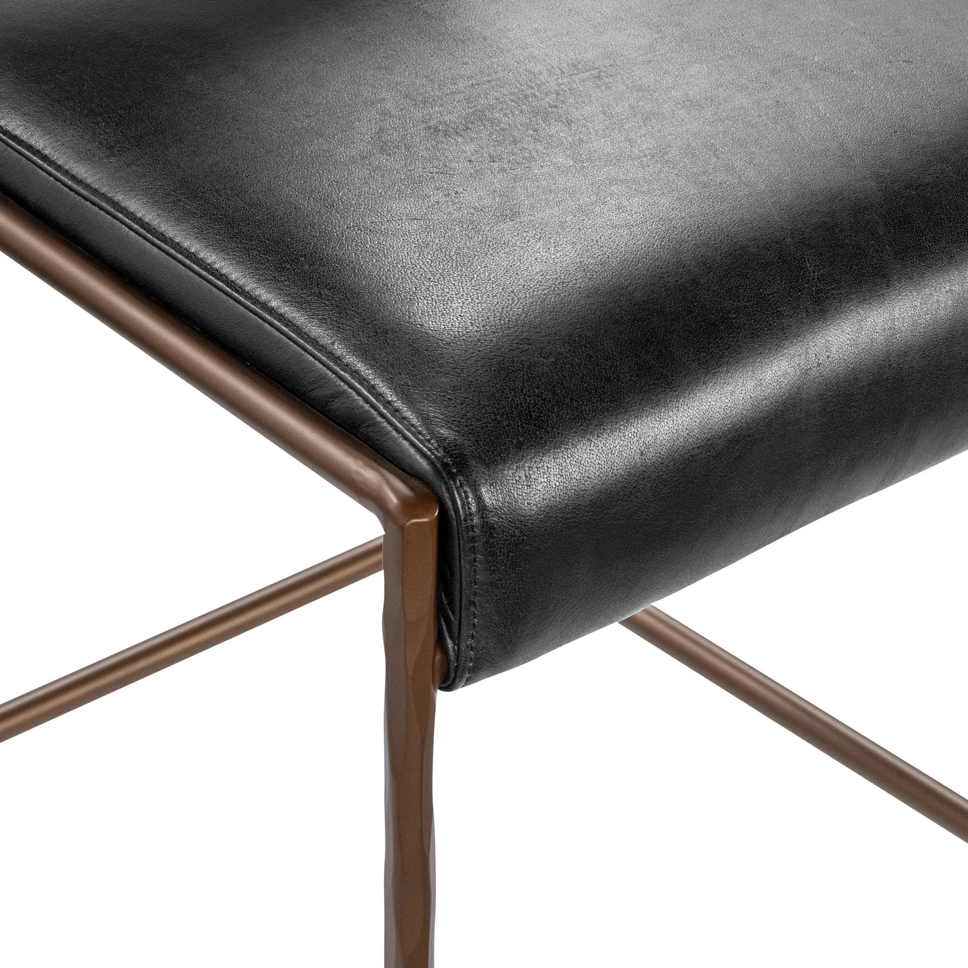 Kayne Leather Counter Stool by Classic Home. Made from top grain leather in a traditional style.