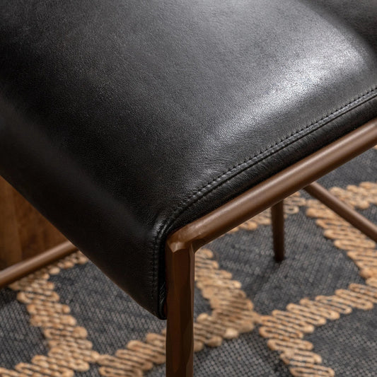 Kayne Leather Counter Stool by Classic Home. Made from top grain leather in a unique style.