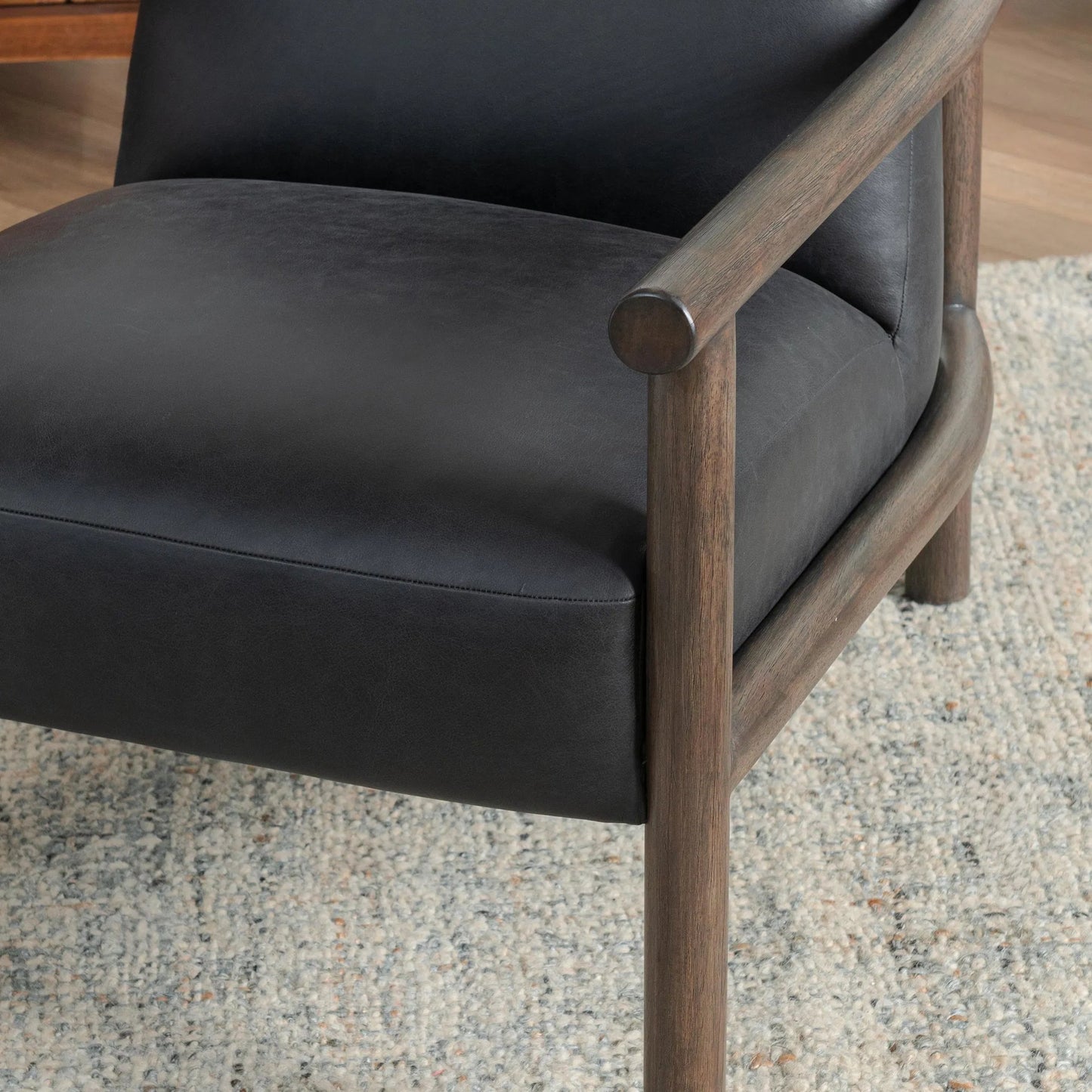 017 SI-2259100 | Closeup | Azoria Leather Accent Chair by Classic Home. Made from unique in a modern style.
